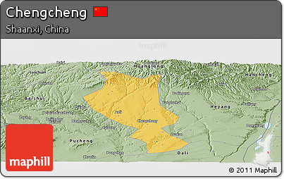 Savanna Style Panoramic Map of Chengcheng