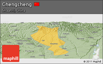 Savanna Style Panoramic Map of Chengcheng
