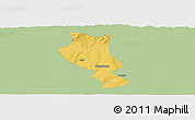 Savanna Style Panoramic Map of Chengcheng, single color outside