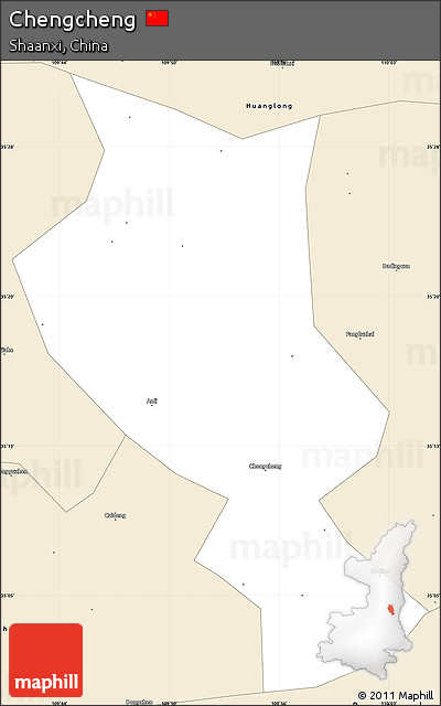 Classic Style Simple Map of Chengcheng