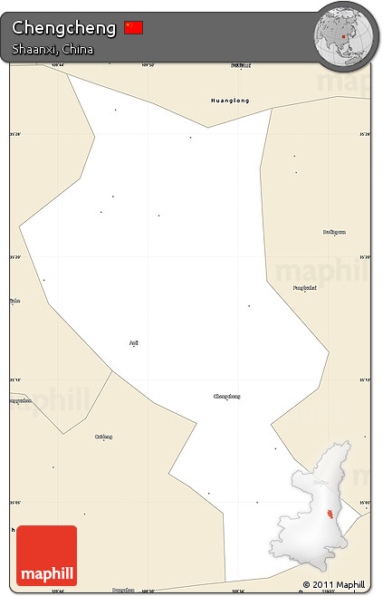 Classic Style Simple Map of Chengcheng