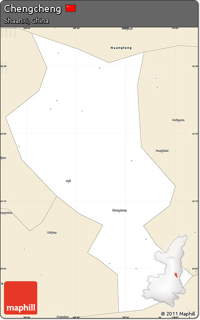 Classic Style Simple Map of Chengcheng