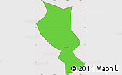 Political Simple Map of Chengcheng, cropped outside
