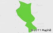 Political Simple Map of Chengcheng, single color outside