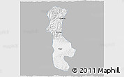 Gray 3D Map of Chenggu, single color outside