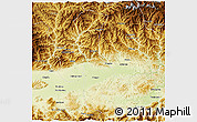 Physical 3D Map of Chenggu