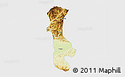 Physical 3D Map of Chenggu, single color outside
