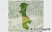 Satellite 3D Map of Chenggu, lighten