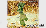 Satellite 3D Map of Chenggu, physical outside