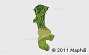 Satellite 3D Map of Chenggu, single color outside
