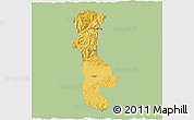 Savanna Style 3D Map of Chenggu, single color outside