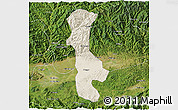Shaded Relief 3D Map of Chenggu, satellite outside