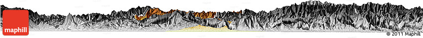 Physical Horizon Map of Chenggu, desaturated