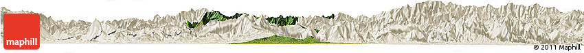 Satellite Horizon Map of Chenggu, shaded relief outside Satellite Horizon Map of Chenggu, shaded relief outside
