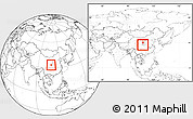 Blank Location Map of Chenggu, highlighted parent region, within the entire country