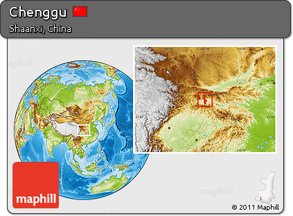 Physical Location Map of Chenggu