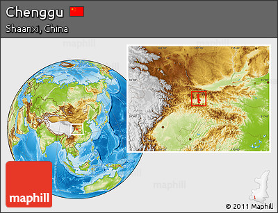 Physical Location Map of Chenggu