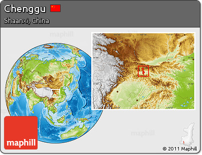 Physical Location Map of Chenggu