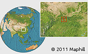 Satellite Location Map of Chenggu