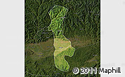Satellite Map of Chenggu, darken
