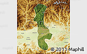 Satellite Map of Chenggu, physical outside