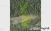 Satellite Map of Chenggu, semi-desaturated