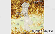 Shaded Relief Map of Chenggu, physical outside