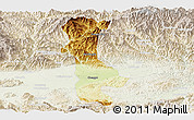 Physical Panoramic Map of Chenggu, lighten