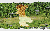 Physical Panoramic Map of Chenggu, satellite outside