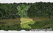Satellite Panoramic Map of Chenggu, darken