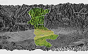 Satellite Panoramic Map of Chenggu, desaturated