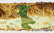 Satellite Panoramic Map of Chenggu, physical outside