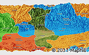 Satellite Panoramic Map of Chenggu, political outside