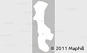 Gray Simple Map of Chenggu, cropped outside