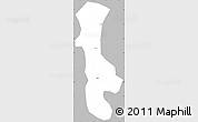 Gray Simple Map of Chenggu, single color outside