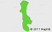 Political Simple Map of Chenggu, single color outside