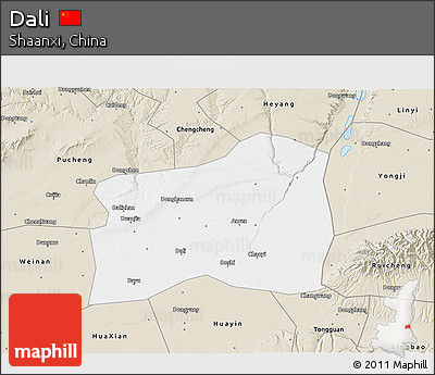 Classic Style 3D Map of Dali