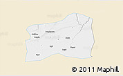 Classic Style 3D Map of Dali, single color outside