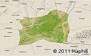 Satellite 3D Map of Dali, shaded relief outside