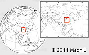 Blank Location Map of Dali, within the entire country