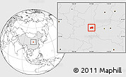 Blank Location Map of Dali, highlighted country