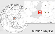 Blank Location Map of Dali, highlighted parent region