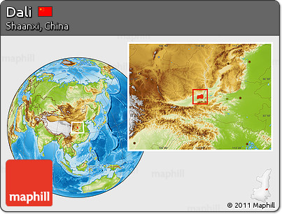 Physical Location Map of Dali