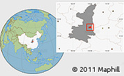 Savanna Style Location Map of Dali, highlighted country, highlighted parent region