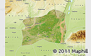 Satellite Map of Dali, physical outside