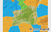 Satellite Map of Dali, political outside