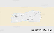 Classic Style Panoramic Map of Dali, single color outside