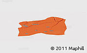 Political Panoramic Map of Dali, cropped outside