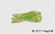 Satellite Panoramic Map of Dali, cropped outside