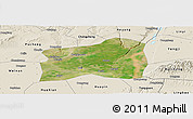 Satellite Panoramic Map of Dali, shaded relief outside